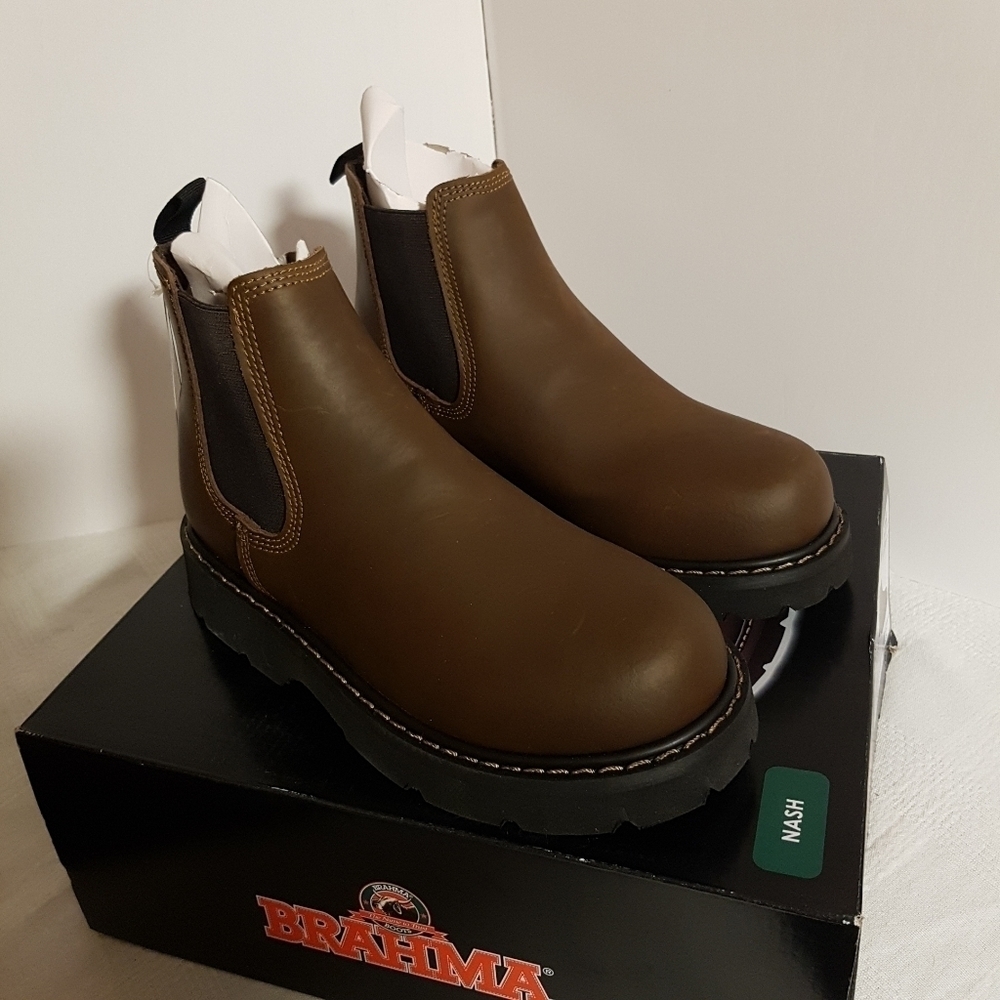 Brahma men's size 7 brown leather boots